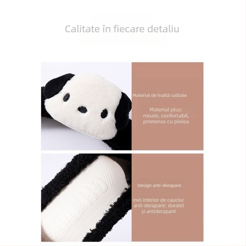 Husă volan auto, pluș de iarnă, potrivire universală, model solid, cusută la mașină