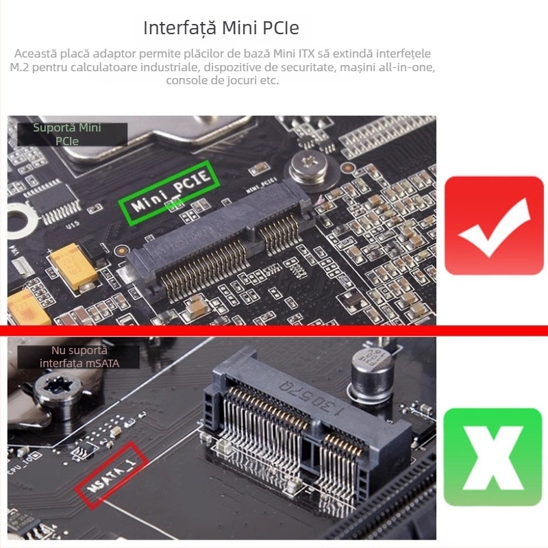 Cardă adaptor – Mini PCIe către Micro SD, BZHS, interfață: altă