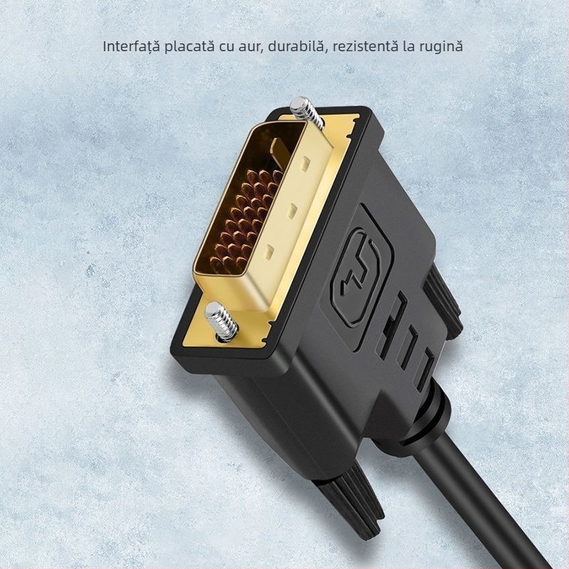Cablul adaptor DVI-D pentru monitor PC, 24+1 pini, interfață DVI