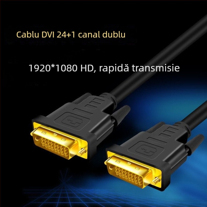 Cablul adaptor DVI-D pentru monitor PC, 24+1 pini, interfață DVI