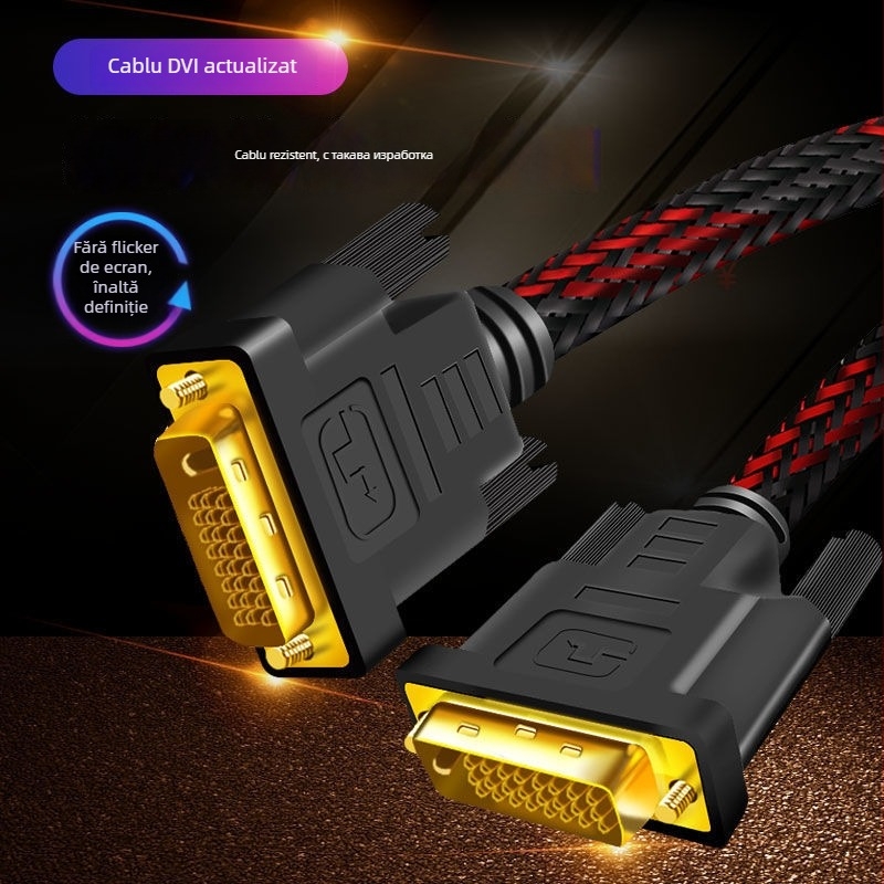 Cablul adaptor DVI-D pentru monitor PC, 24+1 pini, interfață DVI