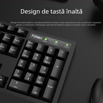 Set tastatură și mouse cu cablu L650 – USB, 1000dpi optic, cablu de 1,5 m, design ergonomic