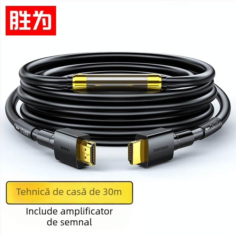 Cablu HDMI 2.0 cu suport 4K și 3D, contacte placate cu aur, conductor din cupru fără oxigen, pentru set-top box, proiector sau monitor