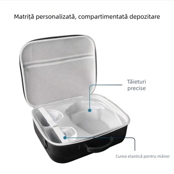 Geantă de depozitare PS VR2 cu protecție EVA, design crossbody, exterior Oxford, compatibilă cu casca PS VR2 și controlere, GP512