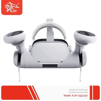 Bază de încărcare pentru Oculus Quest 2 VR căști cu spațiu de stocare, carcasă ABS (ABS, încărcare, stocare, 2021)