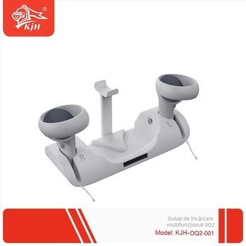 Bază de încărcare pentru Oculus Quest 2 VR căști cu spațiu de stocare, carcasă ABS (ABS, încărcare, stocare, 2021)