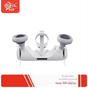 Bază de încărcare pentru Oculus Quest 2 VR căști cu spațiu de stocare, carcasă ABS (ABS, încărcare, stocare, 2021)