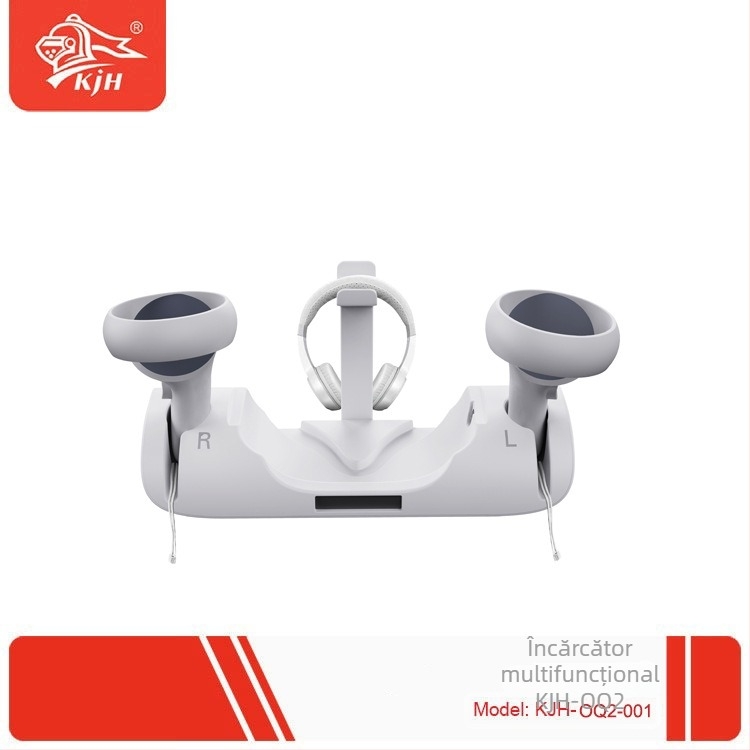 Bază de încărcare pentru Oculus Quest 2 VR căști cu spațiu de stocare, carcasă ABS (ABS, încărcare, stocare, 2021)