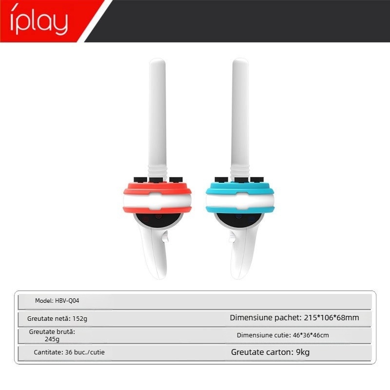 Set de mânere VR cu lamă de sabie iluminată, material ABS, 152 g, include două seturi de mânere și lame