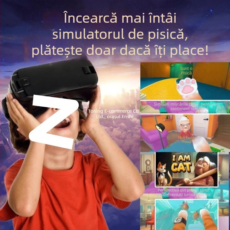 Ochelari VR cu controler pentru filme și jocuri – ecran de 80 inch; Brand: Alte; Tip de produs: Alte dispozitive purtabile inteligente; Zonă principală de vânzări: Alte