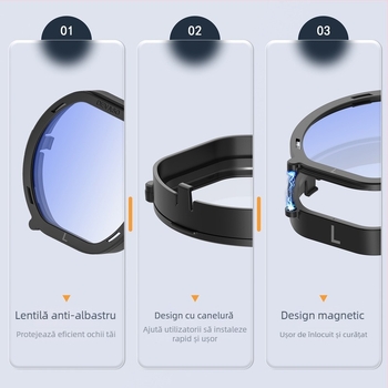 DEVASO DC PS VR2 Lentile Anti-Scratch Set | ABS, 73,2 g, Include lentile anti-zgarieturi stânga/dreapta, manual, cârpă de curățare