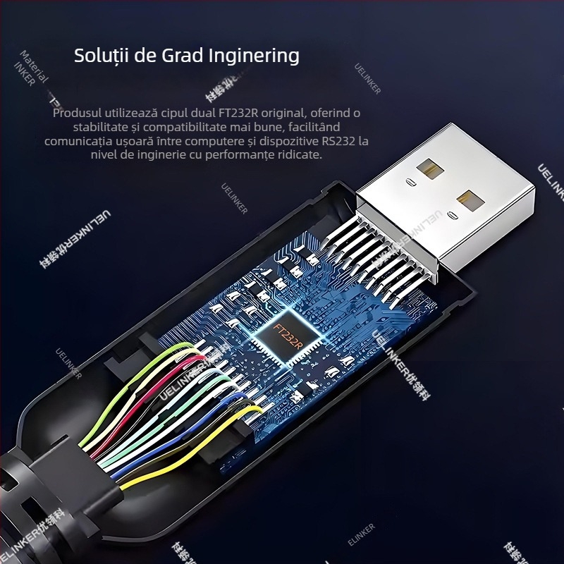 Cablu serial USB la RJ45 8P8C pentru comunicare RS485, monitorizare BMS baterie litiu, UK7039, cupru, 0,5–5 m