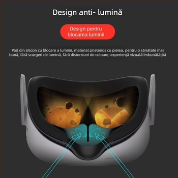 Mască de răcire cu circulație a aerului pentru Oculus Quest 2, prindere magnetică și cu cataramă, model X2, ABS, dimensiuni 190×118×81 mm, greutate 99 g