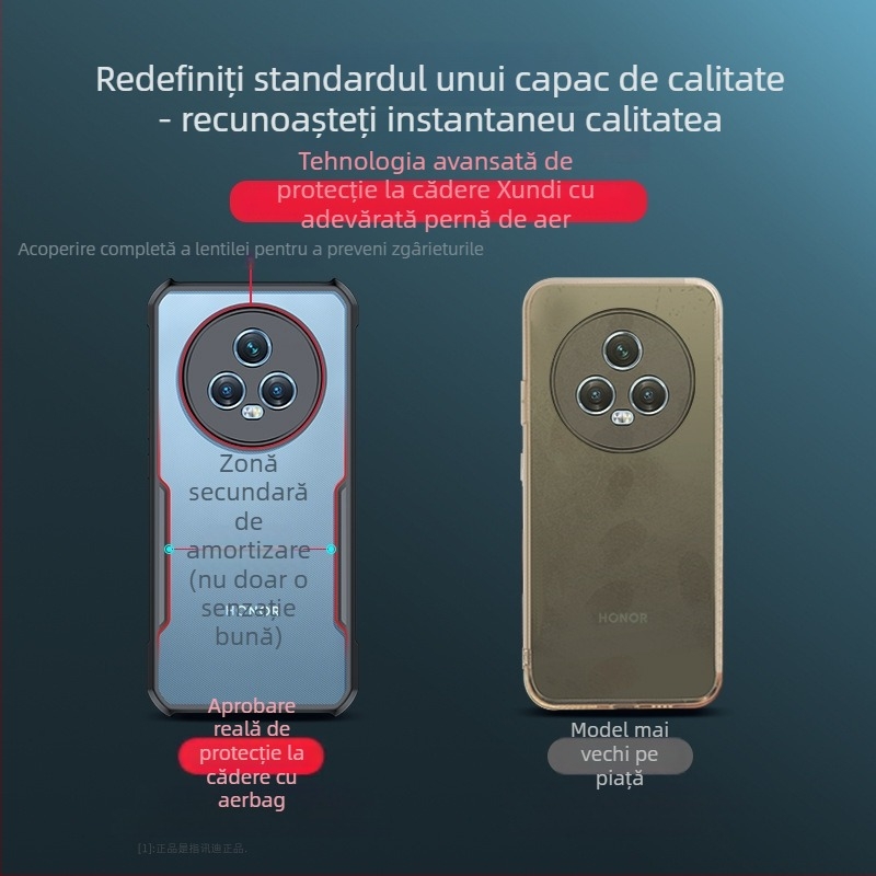 Carcasă pentru telefon Xundd Magic5 pentru Glory Magic5 Pro | TPU+PC, stil minimalist half-pack, decupaj de precizie pentru lentile anti-cadere, disipare căldură, rezistență la uzură