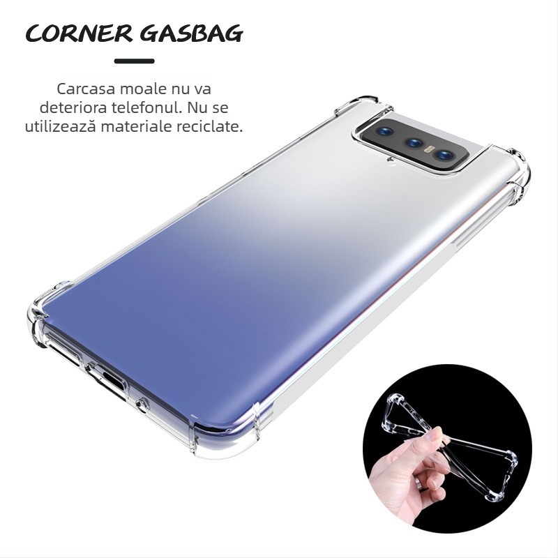 Carcasă TPU transparentă cu protecție tip airbag pentru Asus Zenfone 7 ZS670KS