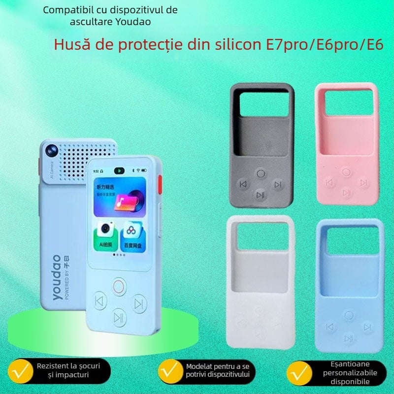 Carcasă din silicon pentru Youdao Listening Treasure E7Pro și E6Pro, antiderapant, protecție împotriva căderilor