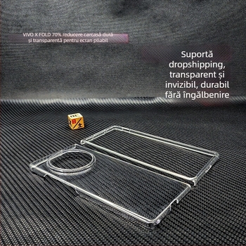 Carcasă flip pentru seria Vivo X Fold, material PC, finisaj oglindă, disipare a căldurii, protecție anti-cădere