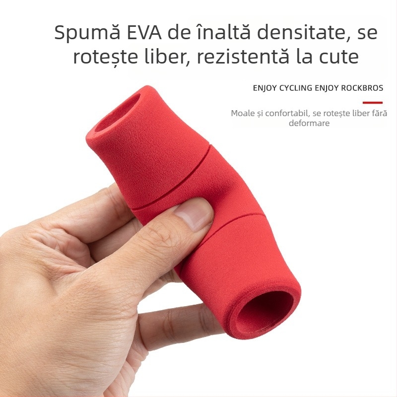 ROCKBROS husă pentru ghidonul bicicletei cu burete, EVA + aliaj de aluminiu, dublu sistem de prindere, anti-derapare, amortizare – MTB