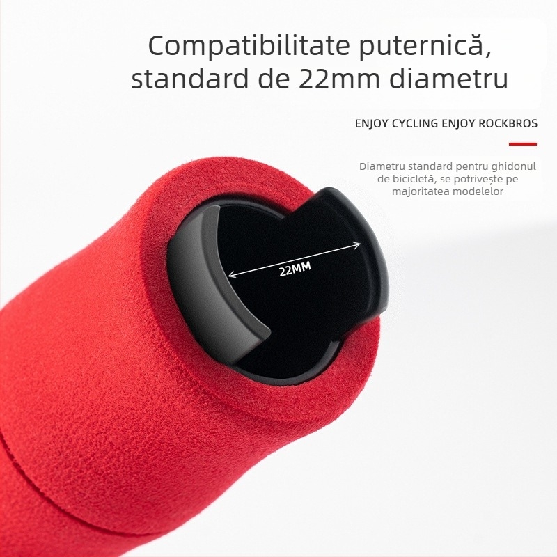 ROCKBROS husă pentru ghidonul bicicletei cu burete, EVA + aliaj de aluminiu, dublu sistem de prindere, anti-derapare, amortizare – MTB