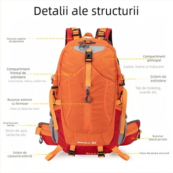 PELO rucsac unisex pentru drumeții – Nylon, impermeabil, ultraușor, capacitate 20–35L, protecție a coloanei vertebrale, curele de umăr curbate, stil de călătorie leisure