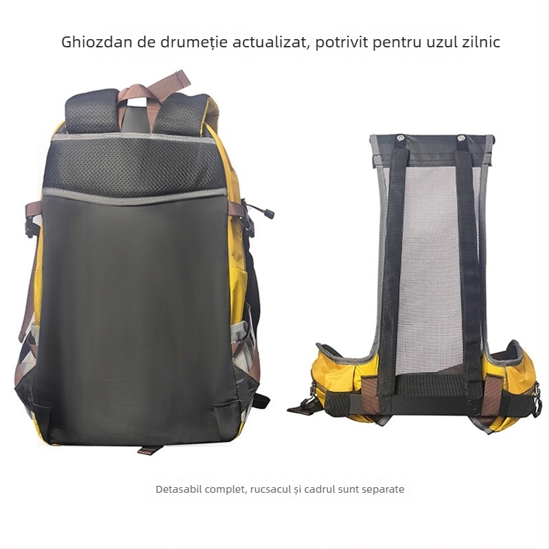 PELO rucsac unisex pentru drumeții – Nylon, impermeabil, ultraușor, capacitate 20–35L, protecție a coloanei vertebrale, curele de umăr curbate, stil de călătorie leisure