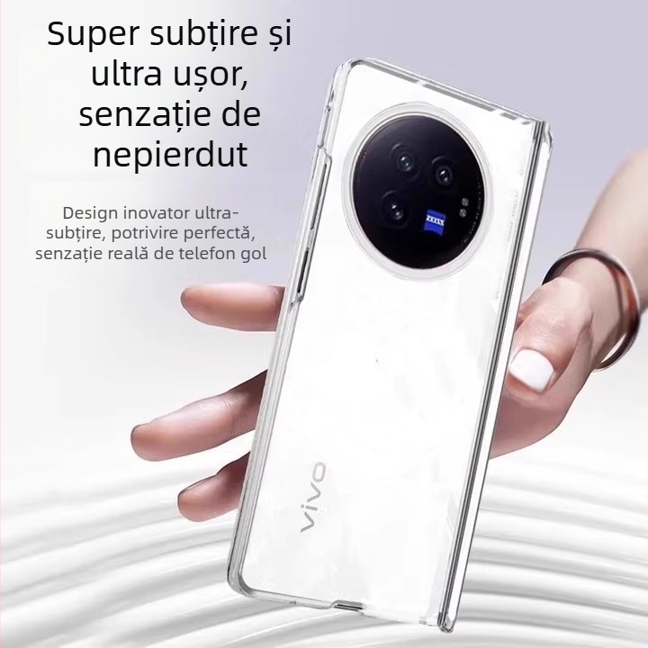 Husă pentru Vivo X Fold 5, carcasă din PC, finisaj electroplating, protecție anti-cadere, stil simplu