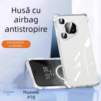 Carcasă TPU Huawei Pura70/70Pro/70Ultra, stil minimalist, protecție cu airbag, protecția lentilelor la patru colțuri