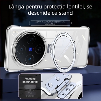 Suport pentru obiectiv fără ramă, transparent pentru husă Vivo X200S/X200 Ultra – Gusasi, policarbonat, gravură în relief