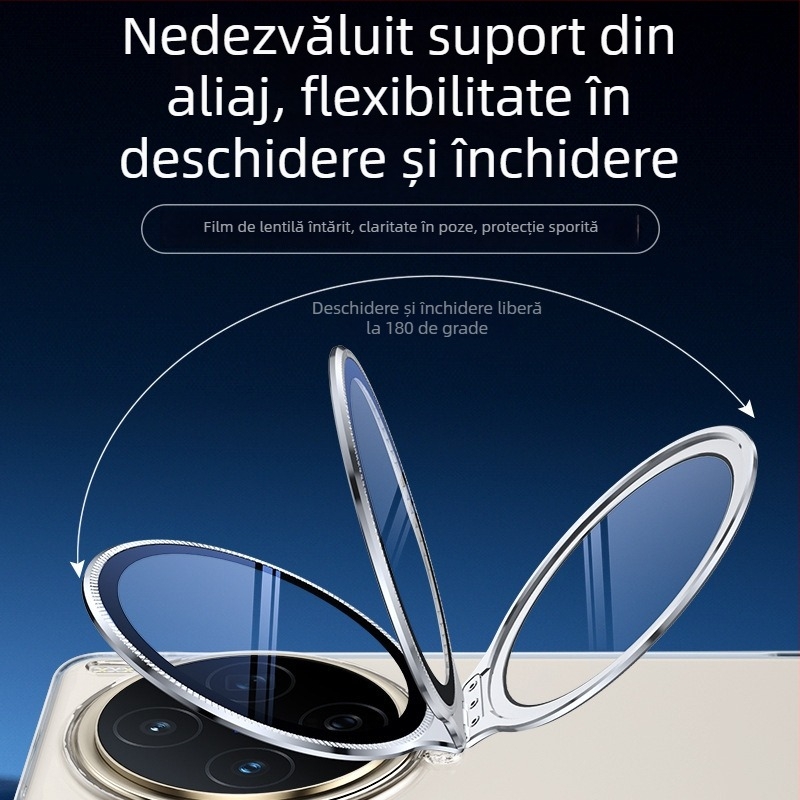 Suport pentru obiectiv fără ramă, transparent pentru husă Vivo X200S/X200 Ultra – Gusasi, policarbonat, gravură în relief