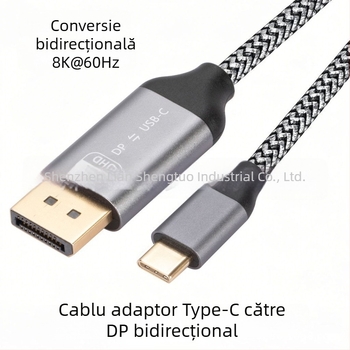 Cablu adaptor Type-C către DP, bidirecțional, 8K60Hz, 10Gbps