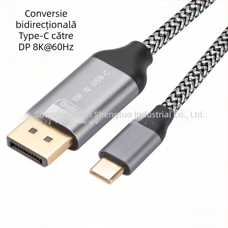 Cablu adaptor Type-C către DP, bidirecțional, 8K60Hz, 10Gbps
