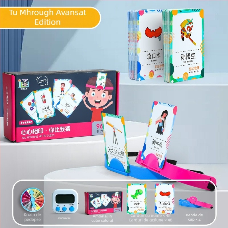 Joc de cărți pentru desenat și ghicit pentru familie – plastic, divertisment interior, caracteristici: tu desenezi, eu ghicesc, ambalaj: cutie, vârste 4–6, 7–14, 15–35