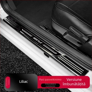 Placă prag ușă din oțel inoxidabil pentru Volkswagen Beetle, modele 2012-2019, decor interior