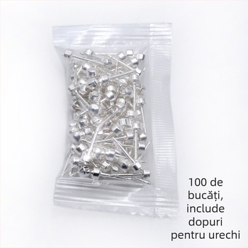 Cercei pentru piercing cu placare argintie, ace din oțel inoxidabil, stil animale/zodii, cercei