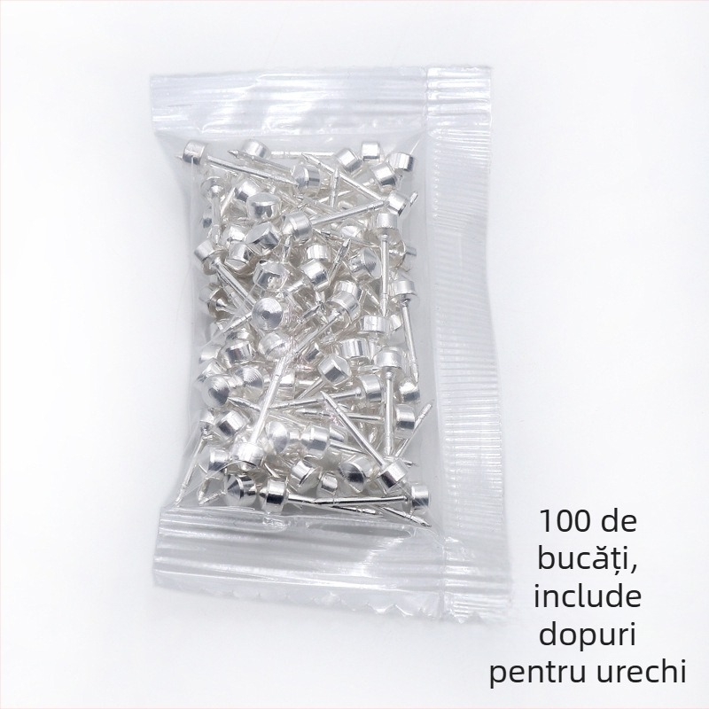 Cercei pentru piercing cu placare argintie, ace din oțel inoxidabil, stil animale/zodii, cercei