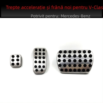 Kit de modificare a pedalei pentru accelerație și frână – AMP-Z oțel inoxidabil, compatibil cu Mercedes-Benz Vito/V-Class/V260/Viano, transmisie automată