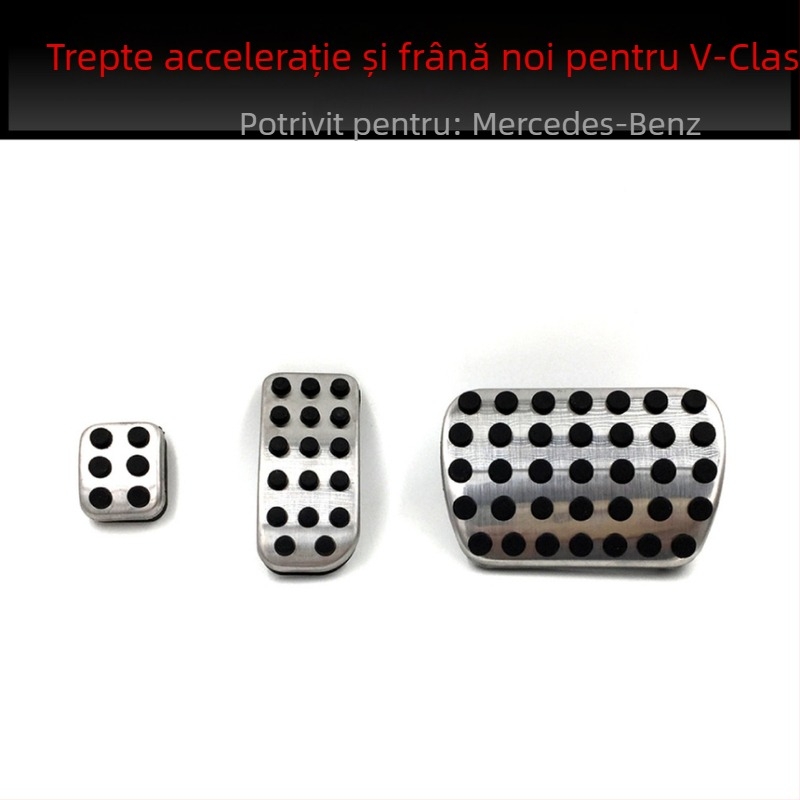 Kit de modificare a pedalei pentru accelerație și frână – AMP-Z oțel inoxidabil, compatibil cu Mercedes-Benz Vito/V-Class/V260/Viano, transmisie automată