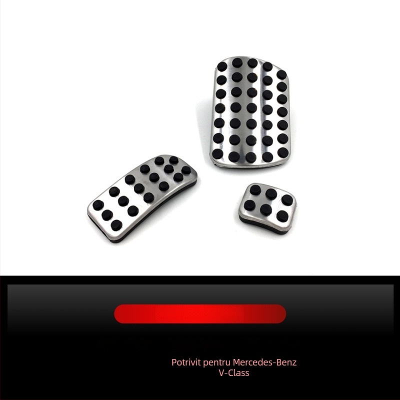 Kit de modificare a pedalei pentru accelerație și frână – AMP-Z oțel inoxidabil, compatibil cu Mercedes-Benz Vito/V-Class/V260/Viano, transmisie automată