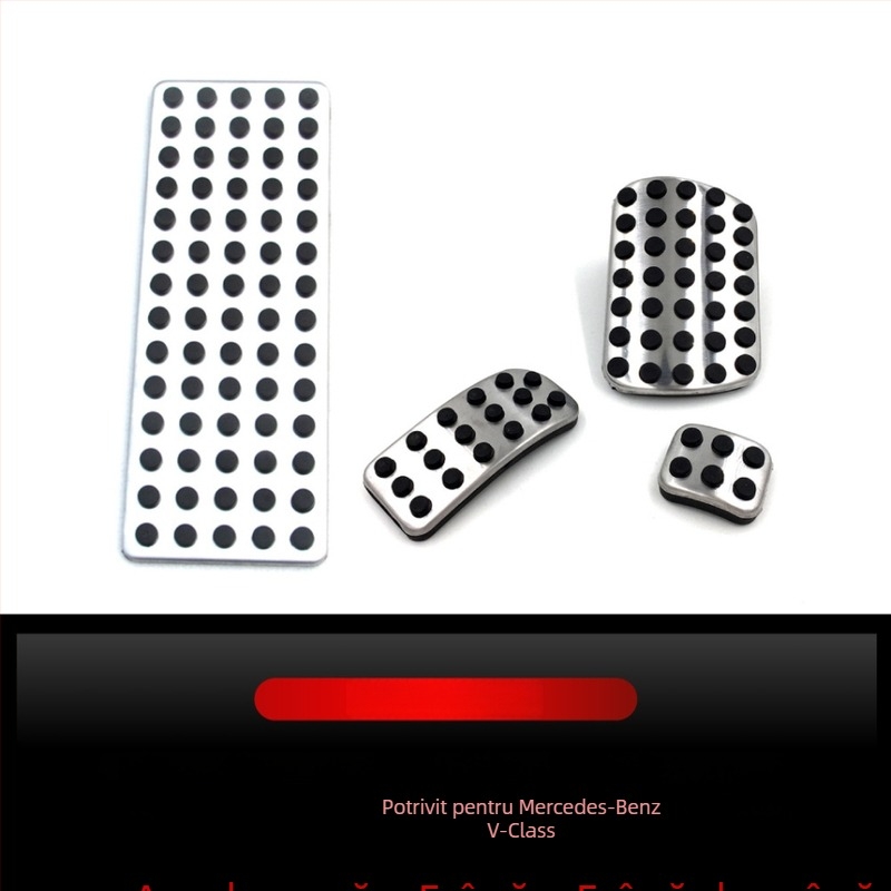 Kit de modificare a pedalei pentru accelerație și frână – AMP-Z oțel inoxidabil, compatibil cu Mercedes-Benz Vito/V-Class/V260/Viano, transmisie automată