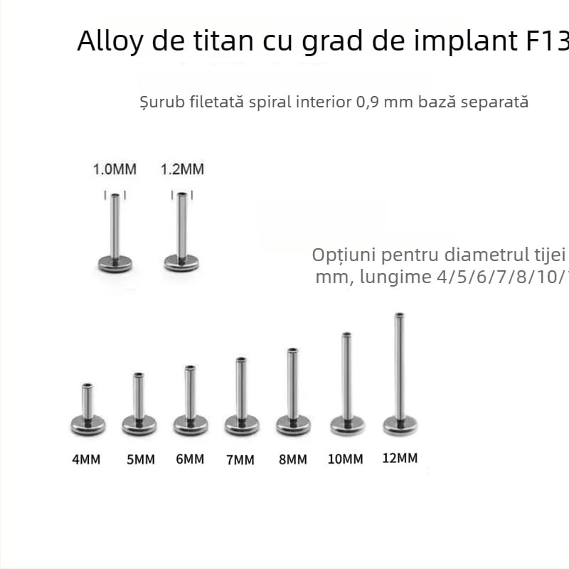 Cercei din aliaj de titan F136, set cu diamante, design geometric, Xingxin