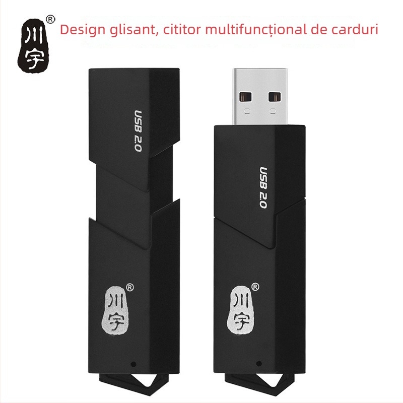 Cititor de carduri USB 3.0 pentru microSD/TF/SD — extern, din plastic, model Chuanyu C307