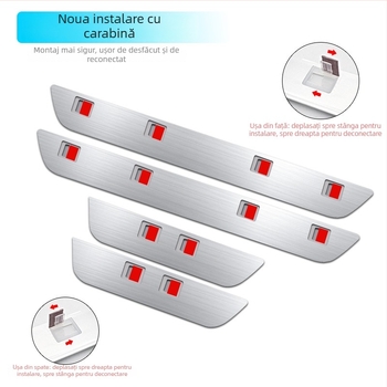 Lumină LED pentru praguri de uși, efect curgător, moduri multiple, set pentru patru uși – Life in the Car, compatibil cu 99% dintre mașini