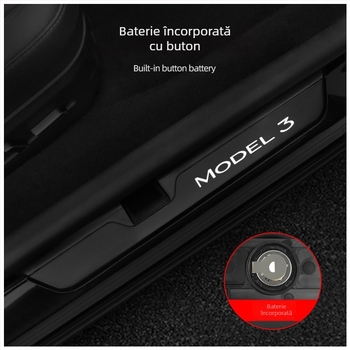 Tesla Model 3 Senzor magnetic din oțel inoxidabil – bandă prag ușă și pedala de întâmpinare (Material: Oțel inoxidabil; Model: Tesla Model 3 Reînnoit; Transmisie: Automat; Senzor: Magnetic)