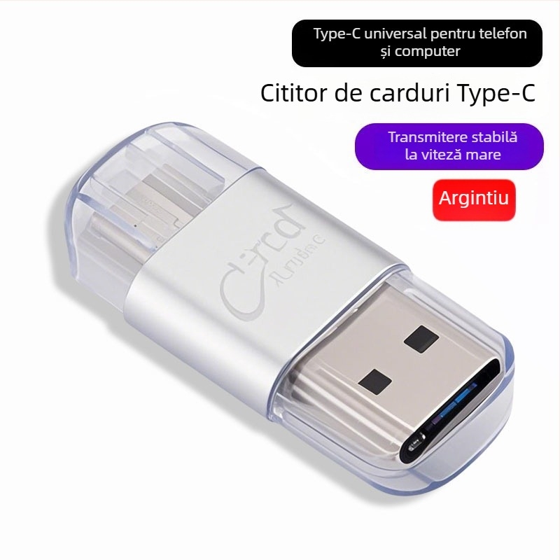 Cititor USB 2.0 OTG pentru carduri TF și alte carduri de memorie