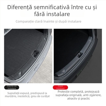 Tesla Model Y Bandă prag portbagaj cu protecție completă, panou de protecție și pedala din plastic
