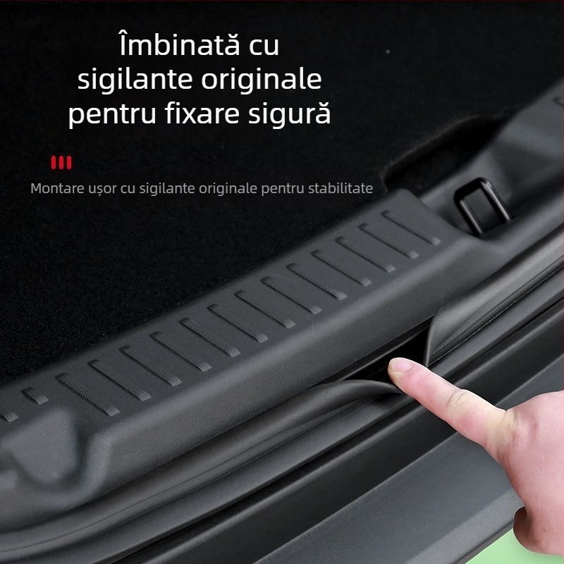 Tesla Model Y Bandă prag portbagaj cu protecție completă, panou de protecție și pedala din plastic