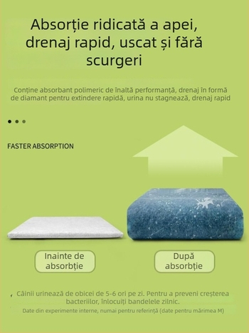 Covoraș de urină pentru câini și pisici, îngroșat, cu cărbune de bambus pentru deodorare, absorbant, covoraș de toaletă pentru animale de companie