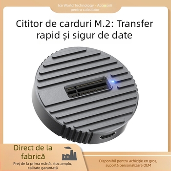 Carcasă externă M.2 NVMe/SATA SSD – USB 3.0, Suport MicroSD, Model D21, Greutate 35,34 g