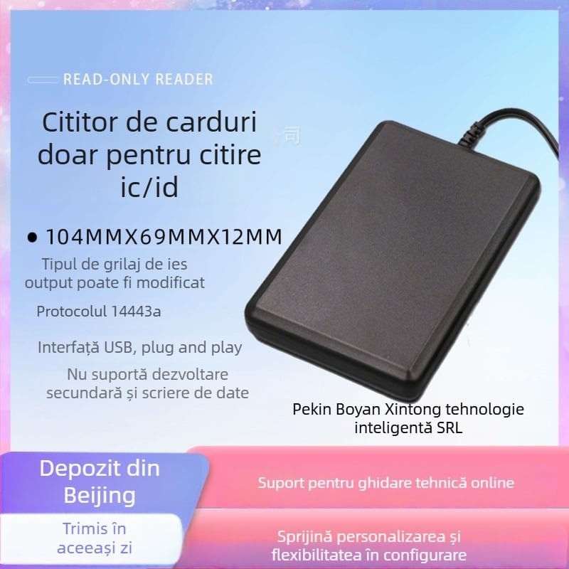 BY-1101 Cititor fără contact EM/ID, 125 kHz – detecție 3–10 cm, timp de citire 1–2 s