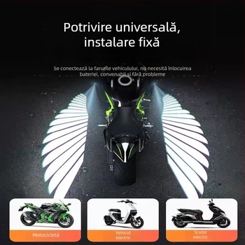New sanlian Aripi de Înger pentru motocicletă cu lumină LED de bun-venit, aliaj de aluminiu, pedală pentru picior, 9-60V, 3.8A